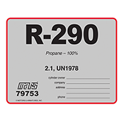 R-290 REFRIG I.D. LABELS